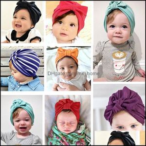 Caps hoeden Boheemse mode baby babyhoed bowknot headweer kind peuter kinderen muts candy color tulband 4 kleuren mxhome dr mxhome dhjwi