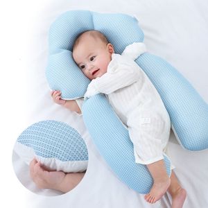 Gorras Sombreros nacido Almohada para dormir Prevención de caídas Doble cara Transpirable Comodidad Algodón Calmante para bebés durmiendo 230613