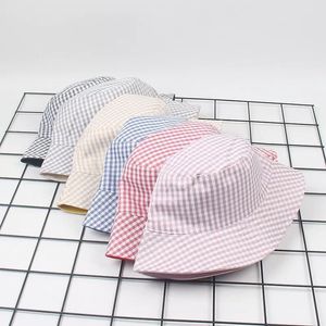 Casquettes Chapeaux Seau Chapeaux Femmes Hommes Panama Chapeau Double Face Porter Chapeau De Pêche Pêcheur Casquette pour Garçons Filles Bob Gorros Plaid Chapeau De Soleil 220907