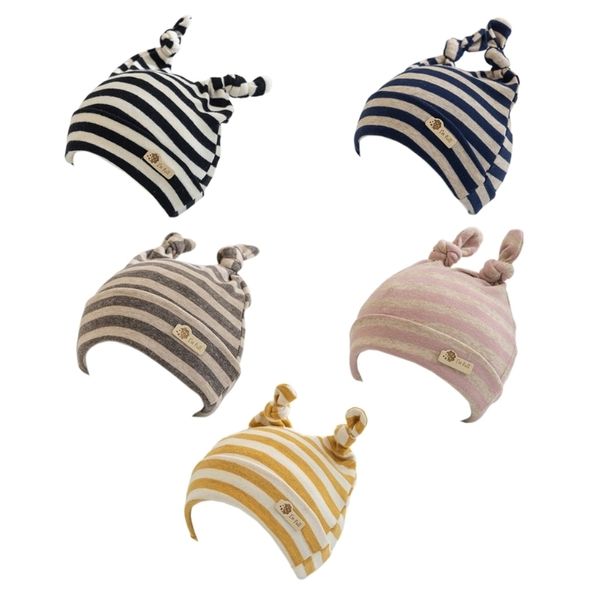 Casquettes Chapeaux Bun-noeud Bébé Chapeau Infantile Garçon Fille Bonnet Casquettes 0-3M né Tête Chaude-Accessoires 54DA 230328