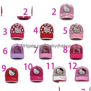 Caps chapeaux pour enfants caricature de bande dessinée chapeau de baseball katie chat ball tasse mignon mélodie sunshade gouttes livraison bébé enfants accessoires de maternité dhdlv