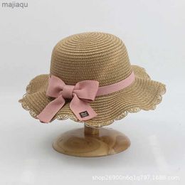 Caps chapeaux enfants paille d'été chapeaux filles de plage de plage de plage voyage la protection du soleil