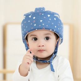 Casquettes Chapeaux Coton Infant Toddler Casque de sécurité Bébé Enfants Tête Protection Chapeau pour Marcher Ramper Bébé Apprend à Marcher Le Crash Casque 230621