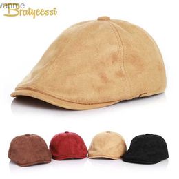 Caps hoeden schattige babymuts verstelbare Suedette Childrens Beret Retro lente/zomer kindermis en jongensaccessoires 2-5y wx