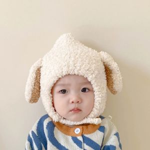 Casquettes Chapeaux Mignon Bébé En Peluche Chapeau Automne Hiver Oreilles De Lapin Infantile Bonnet Coréenne Dessin Animé Lapin Enfants Garçon Fille Chaud Earflap Bonnet 231025