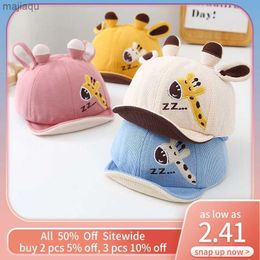 Caps chapeaux mignon girafe bébé cuir chapeau dessin animé oreilles courte rassiz-vous pour tout-petit chapeau de baseball garçons et filles soleil