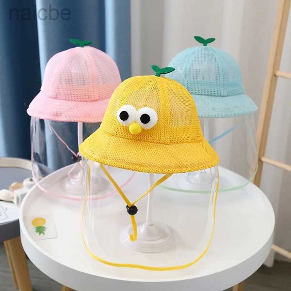 Caps chapeaux mignons enfants bébé seau chapeau protecteur protecteur complet couvercle de bouclier détachable anti salive