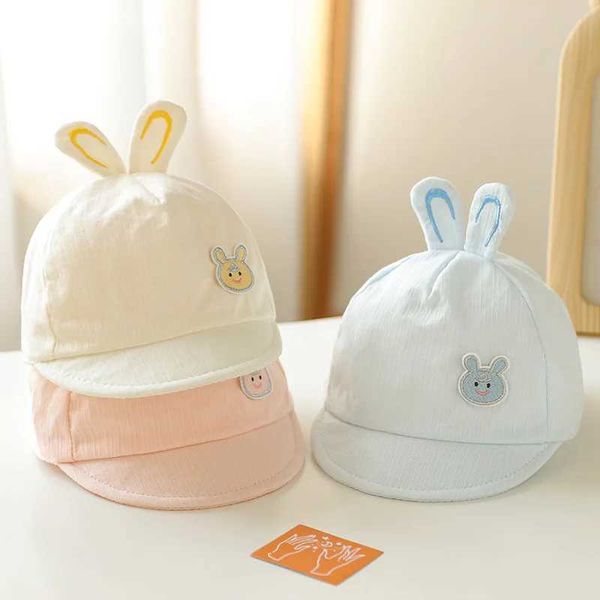 Caps chapeaux mignons oreilles de lapin bébé capuchon de baseball couleur couleur nouveau-né fille fille courte chat de soleil soft coton coton été