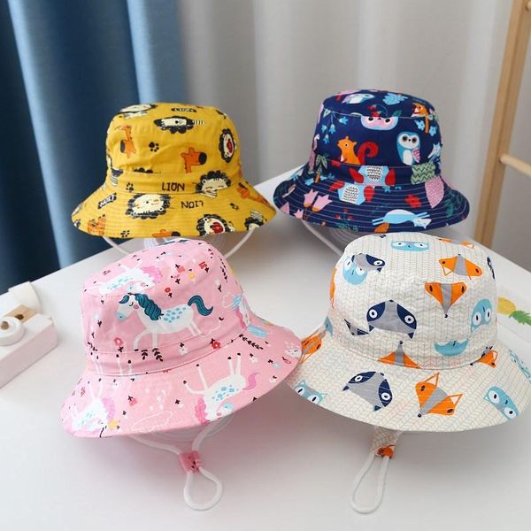 Casquettes Chapeaux Enfant Chapeau Bébé Garçon Fille Mignon Animal Voiture Décorative Cent Casquette Occasionnelle Enfants Hunger Game Mode Ombre Pêcheur CapCaps