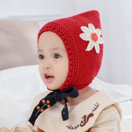 Caps Hats Kid Hat Winter Cap voor jongens meisjes Kid Solid print hoeden kind schattig breien wol kinderen petten breien mode-accessoires 1-3 jaar 230313