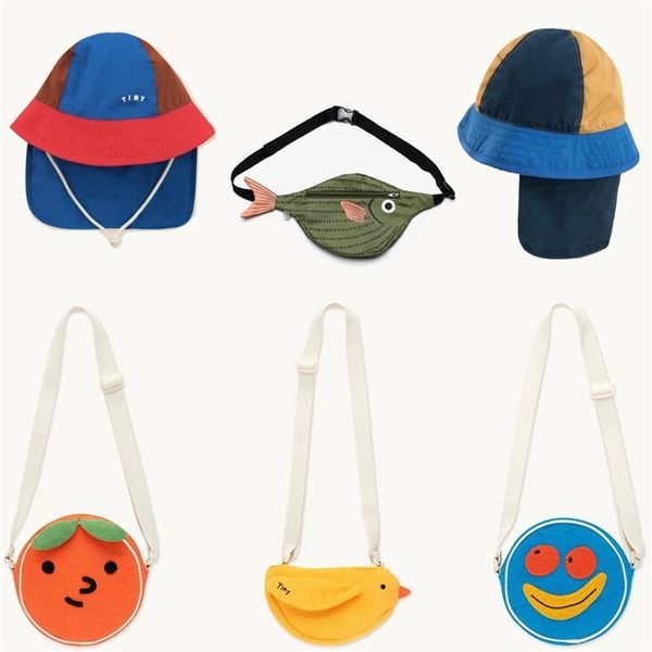 Gorras Sombreros Sombrero para niños Primavera Verano StRafina TC Boys Girls Sun Hat Cap Ins Baby Topee Tiny Children Cotton Topi Puppet Bolsa de hombro 231017