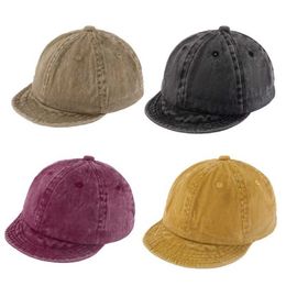 Caps chapeaux klv coton lavé denim bébé baseball casquette rétro rétro child-hop Baquet CAP