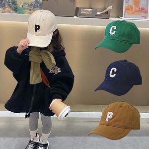 Casquettes Chapeaux coréen bébé casquette de baseball couleur unie lettre enfants hip hop chapeau pour garçon fille été enfants pare-soleil chapeaux Gorras 231202