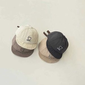 Caps hoeden Koreaanse babymuts zachte riem jongens en meisjes vizieren unisex honkbal hoed buiten zon hoed kinderen hoed accessoires wx