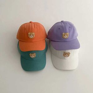 Caps chapeaux coréens ours enfants baseball cap garçons fille fille extérieur visières du soleil