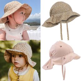 Caps Hats KS Brand Zomer Baby Girl Bucket Hat Children Sun Hats Toddler Kids Beach Cap Sunbonnet Fedoras Outdoor Fisherman Beanie 230427