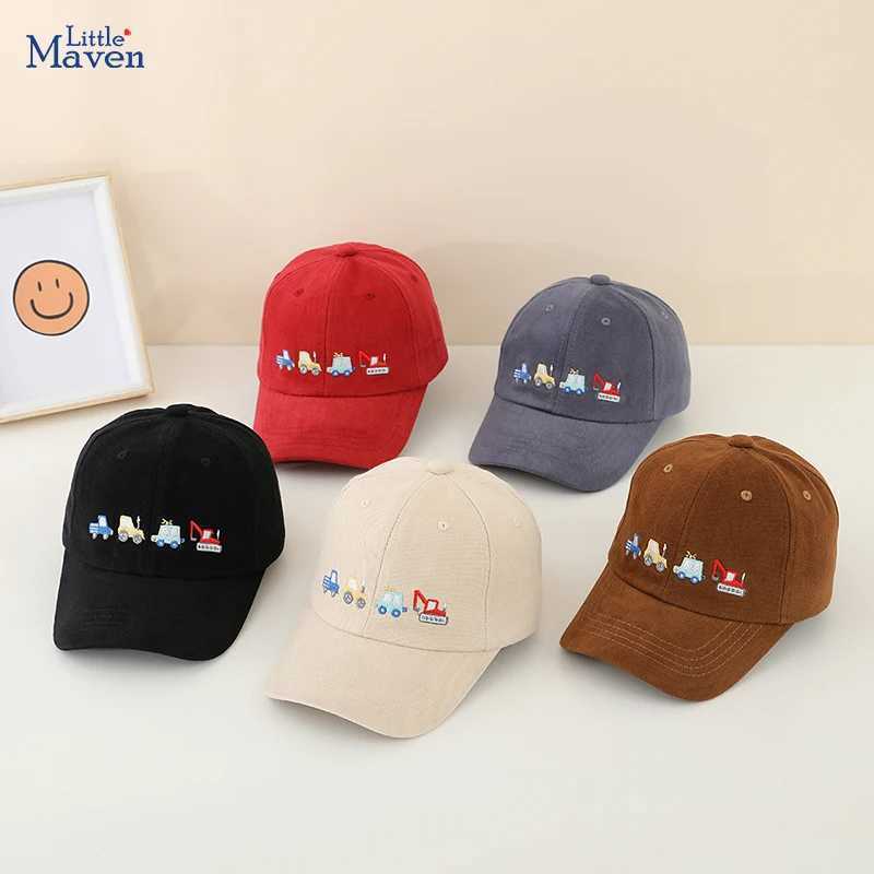 Caps Hats School Boys Baseball Hat Bulldozer Excavator Embroidered Childrens Outdoor Summer Childrens Hat 2-8 Year Baby Sports Hat Cotton WX WX