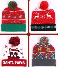 Cappelli Cappelli SHINING LED Cappello Maglione Berretto lavorato a maglia Cappello lavorato a maglia illuminato di Natale Regalo di Natale per bambini Decorazioni di Natale L 231120