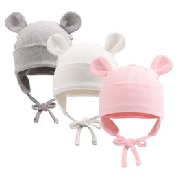 Caps hoeden voorjaar herfst geboren katoenen hoed baby jongensmeisjes beanie cap schattige beren motorkap hoed voor baby oorklap babi cap soft 230328