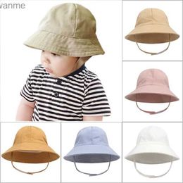 Caps hoeden zomer baby emmer hoed kinderen strandhoed accessoires baby zon hoed jongens en meisjes visser Panama hoed kinderen hoed 3m-6y wx