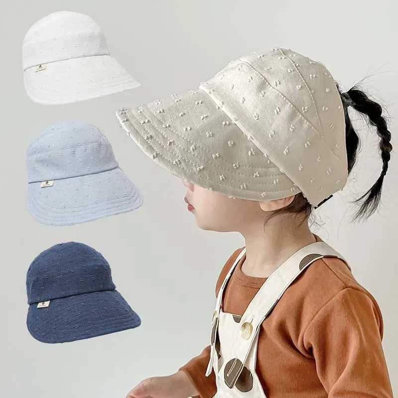 قبعات القبعات الصيفية حافة الأطفال قبعة الطفل فتيات كبيرات البيسبول قبعة الأولاد قابلة للتعديل ربيع الأطفال قبعة شاطئ السفر واقي من الشمس واقي