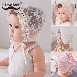 Caps Hats zomerzon Jong pasgeboren meisje Boy Lace Bloem voor kinderen Spring Summer Baby Soft Hat Photography Prop G220522