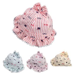 Chapeaux Chapeaux Sweet Lace Girls Chapeau Baby Bucket Cap Summer Enfant Pêcheur pour fille Nouveau-né Pographie Props Enfants Sun Casquette Enfant Drop D Otvdq