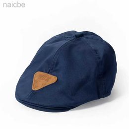 Caps chapeaux Toddler Boy Hat Gentleman Berets Cap Cap de printemps formel Pape coton Solide NOUVEAU Été nouveau-né bébé Boy Coton Chaps coton D240425