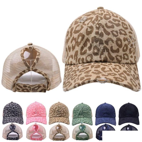 Casquettes Chapeaux Unisexe Léopard Imprimer Zebra Baseball Cap Hip Hop Hommes Femmes Animal Chapeau De Soleil Réglable Gorras Drop Livraison Bébé Enfants Tapis Dh9Jh