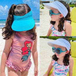 Gorras Sombreros Protección UV Sombrero para bebé Elástico Transpirable Niños Niños Niñas Gorras de béisbol Sombreros de Playa con Tapa Abierta Sombrero para el Sol de Hip-Hop para niños 1-9 años