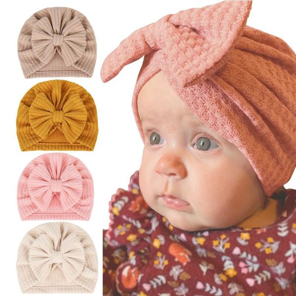 Gorros, sombreros, cálidos, para bebés, bonitos gorros con lazo, gorro, turbante, accesorios para la cabeza