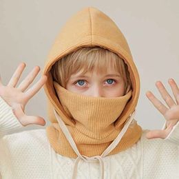 Caps Hoeden Winterhoed voor kinderen Bivakmuts Winddicht Masker Gebreide muts voor jongens Meisjes Hoed Sjaal Haarband Caps Fleece Capuchon Hals Warme Muts 231213