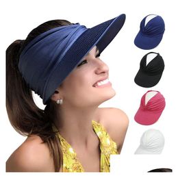 Caps hoeden dames sport lege top zomer wijd randzon hoed zonneschijn vizier snel drogen cap honkbal m4082 drop levering ba dh32l