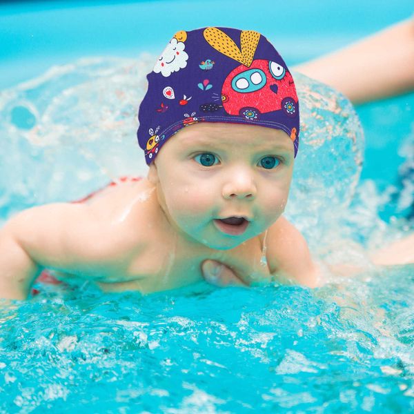 Gorros de tela elástica alta para bebé niña, lindas orejas de protección de animales de dibujos animados, sombrero para niños y niñas, suministros para piscinas P230531