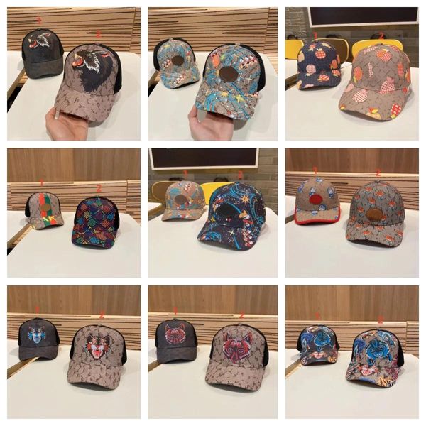 Caps Luxurys Sport Caps Designers Animaux fleurs renards tigres fraises chapeaux de balle Hommes Femmes Casquette 24 Couleurs Forward Cap Stree