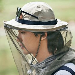 Caps NatureHike Mosquito Prévention des moustiques extérieurs et chapeau de pêche à la crème solaire Moultalneering Loissine Brestable Sunshade Hat avec larges avant-toits