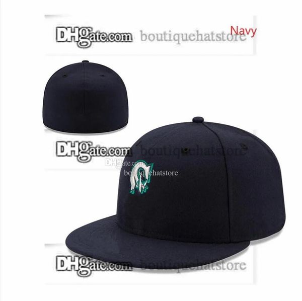 Casquettes One Piece Team Basball Ajusté Chapeaux Noir Bleu Marine Rouge Couleur 