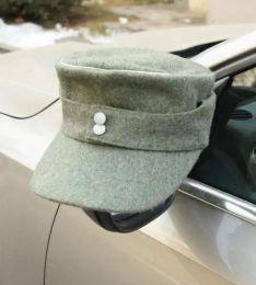 Caps Tomwang2012.WWII Duitse WH Officier M43 Panzer Graygreen Wool Field Cap Militaire hoedcollectie War Renactments