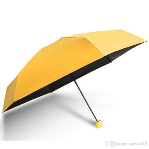 Capsule case paraplu ultra licht mini vouwen paraplu compacte pocket paraplu zonbescherming winddichte regenachtige zonnige parasols xDH0624
