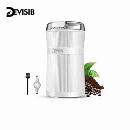 Máquina de café en cápsulas DEVISIB Molinillo de café eléctrico 50 g con cuchilla de acero inoxidable y cepillo para tazón, incluido para hacer frijoles, nueces, especias, granos de azúcar 221117