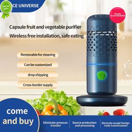Capsule vorm fruit groente wasmachine draagbare draadloze fruit lucht zuiveraar huishoudelijke voedselreiniger machine