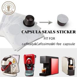 Capsulon herbruikbare aluminiumfoliesticker compatibel met caffitaly cafissimo k-fee capsule 210326