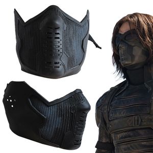 Captain 2 Winter Soldier James Buchanan Bucky Barnes Cosplay Latex Mask 220715