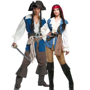 Captain Pirate Costumes for Women Men Carnival Halloween HCAL-002