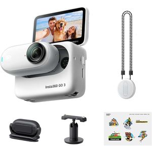 Leg elk avontuur vast met Insta360 GO 3 64GB vloggingcamera - Mini -actiecamera met flip touchscreen, handsfree POV Mount en Stabilization