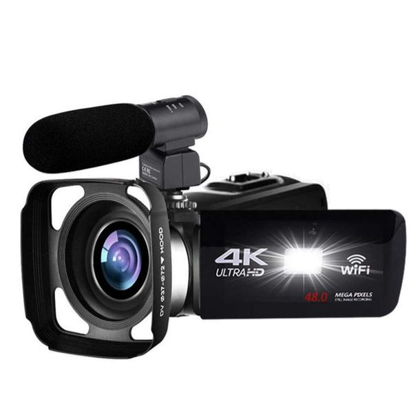 Capture impresionantes imágenes en 4K con la videocámara RISE-4K Cámara digital con control WiFi y visión nocturna de 48MP - Incluye micrófono para un audio nítido