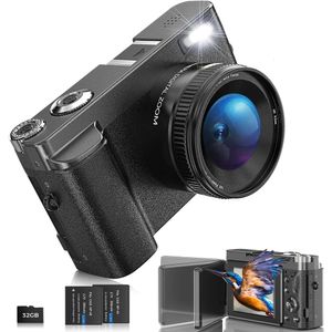 Capture impresionantes fotos y videos 4K con este paquete de cámara de vlogging de 48MP: incluye tarjeta de 32 GB, pantalla de 3 pulgadas y diseño resistente a la batería