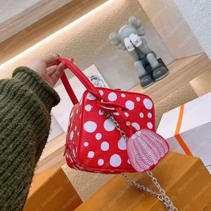 CUNUNIES Love You Dice Bag Tas Drawstring onderarm emmerzakken modeontwerper Lady Tote Handtas Dames Cross Body Handtas Luxe leren vierkant