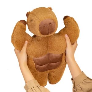 Capybara spier pluche pop schattige gespierde plushie knuffel speelgoed kawaii cartoon sterk dierenkussen voor jongen vriendin geschenken 240422
