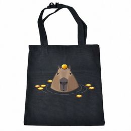 capybara shopper sac fourre-tout sac de recyclage bolsa cott sac d'épicerie sac cabas sho tissu cabas K0yi #
